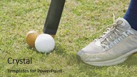  Presentation with field hockey - PPT layouts featuring hockey player in a field background and a yellow colored foreground