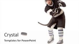  Presentation with hockey - Amazing presentation having hockey player backdrop and a white colored foreground