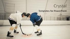  Presentation with ice hockey - Slides enhanced with hockey-players-playing background and a soft green colored foreground