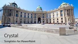  Presentation with vienna - Amazing theme having hofburg palace michael wing backdrop and a light gray colored foreground