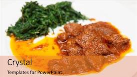  Presentation with wild boar - Presentation with hog roast - wild boar stew with hot background and a  colored foreground