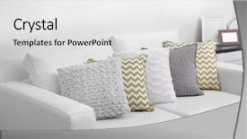  Presentation with colorful of antibiotics capsule pills - Amazing presentation theme having hogares - sofa with colorful pillows backdrop and a white colored foreground