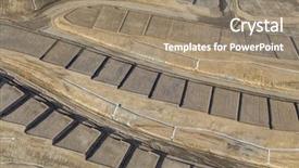  Presentation with cultural sites - PPT layouts with hogares y medio ambiente - aerial of graded dirt home background and a coral colored foreground