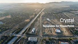  Presentation with community center - Cool new slides with hogares y medio ambiente - aerial sunset view of shopping backdrop and a gray colored foreground