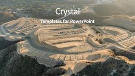  Presentation with los angeles - Presentation enhanced with hogares y medio ambiente - aerial view of hilltop construction background and a  colored foreground