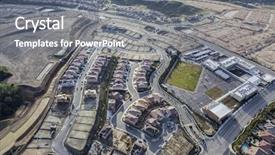  Presentation with los angeles - Colorful presentation enhanced with hogares y medio ambiente - aerial view of new homes backdrop and a  colored foreground