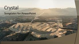  Presentation with neighborhood - Presentation theme having hogares y medio ambiente - aerial view of new neighborhood background and a lemonade colored foreground