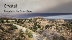  Presentation with los angeles - Presentation with hogares y medio ambiente - brush fire smoke sky background and a light gray colored foreground