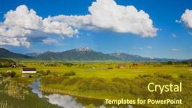  Presentation with idaho - PPT layouts featuring hogares y medio ambiente - countryside in eastern idaho background and a tawny brown colored foreground