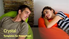  Presentation with dreams - Slides having hogares y medio ambiente - couple dreams of a good background and a  colored foreground