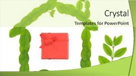  Presentation with commercial real estate - Theme having hogares y medio ambiente - ecological commercial real estate background and a  colored foreground