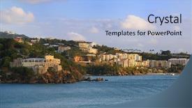  Presentation with virgin islands - Cool new PPT theme with hogares y medio ambiente - view of the harbor backdrop and a  colored foreground
