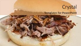  Presentation with sandwich - Amazing slides having hogs - pulled pork or hog roast backdrop and a yellow colored foreground