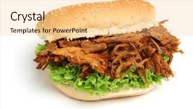  Presentation with sesame seed - Beautiful slide deck featuring hogs - pulled pork sandwich backdrop and a lemonade colored foreground