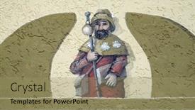  Presentation with pilgrimage - PPT layouts featuring hohenberg-germany-july-04-saint background and a coral colored foreground