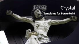 Presentation with crucifixion - Presentation design consisting of hohenberg-germany-may-06-crucifixion background and a black colored foreground