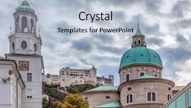  Presentation with salzburg - Colorful theme enhanced with hohensalzburg castle in the background backdrop and a  colored foreground
