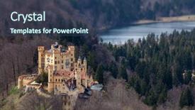  Presentation with bavaria - Beautiful PPT theme featuring neuschwanstein castle with tilt shift backdrop and a ocean colored foreground