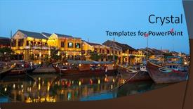  Presentation with vietnam - Theme featuring hoi an ancient town vietnam background and a light blue colored foreground