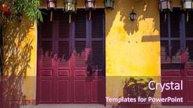  Presentation with history vietnam - Presentation theme having hoi an ancient town vietnam background and a tawny brown colored foreground