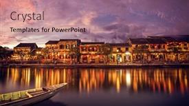  Presentation with vietnam - Slide set having hoi-an-vietnam-february-18 background and a  colored foreground