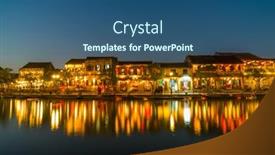  Presentation with february - Audience pleasing PPT theme consisting of hoi-an-vietnam-february-18 backdrop and a ocean colored foreground