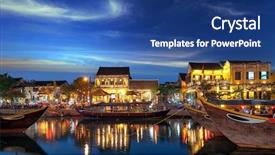  Presentation with vietnam - Slides featuring hoi an vietnam old town background and a ocean colored foreground