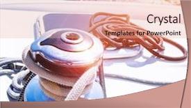  Presentation with yachting - Audience pleasing presentation theme consisting of hoist - crank handle of sailboat detail backdrop and a lemonade colored foreground