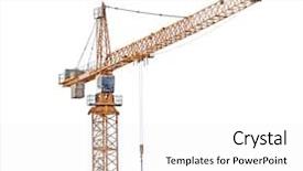  Presentation with orange peel isolated - Cool new PPT layouts with hoist - orange hoisting crane isolated backdrop and a white colored foreground
