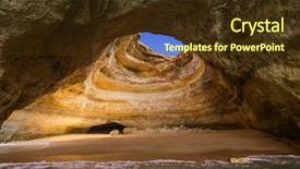  Presentation with algarve - PPT theme with hol day - beach near lagos - algarve background and a tawny brown colored foreground