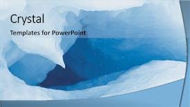  Presentation with cave - Slides featuring hol day - cave in ice background and a light blue colored foreground
