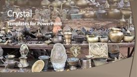  Presentation with cave - Cool new presentation theme with hol day - souvenir stand next to dambulla backdrop and a violet colored foreground