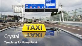  Presentation with taxi - PPT layouts featuring hol day - taxi driving on a multiple background and a gray colored foreground