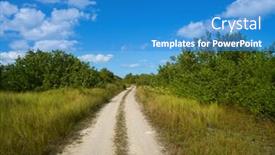  Presentation with island - PPT theme featuring holbox-island-mangroove-track background and a teal colored foreground