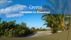  Presentation with tropical - PPT theme consisting of holbox-tropical-island-in-quintana background and a teal colored foreground