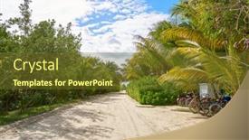  Presentation with tropical - Beautiful PPT layouts featuring holbox-tropical-island-in-quintana backdrop and a tawny brown colored foreground