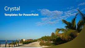  Presentation with tropical - Slide deck featuring holbox-tropical-island-track background and a teal colored foreground