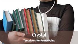  Presentation with beauty - Slide deck with hold a lot of books background and a tawny brown colored foreground