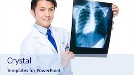  Presentation with film - Amazing theme having hold a x ray film backdrop and a light blue colored foreground