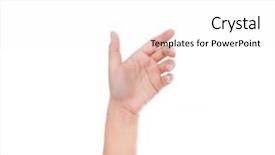  Presentation with hold hand - Colorful slide set enhanced with hold card mobile phone backdrop and a white colored foreground