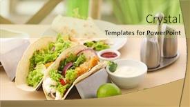  Presentation with fish tacos - Slides having holder-with-delicious-fish-tacos background and a yellow colored foreground