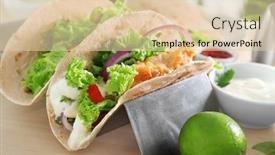  Presentation with fish tacos - Theme with holder-with-delicious-fish-tacos background and a lemonade colored foreground