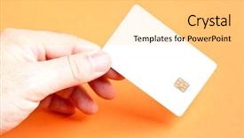  Presentation with smart card - Amazing PPT layouts having holding a blank smart card backdrop and a yellow colored foreground