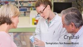  Presentation with drug interaction - Beautiful slides featuring holding a bottle of drug backdrop and a lemonade colored foreground