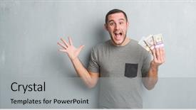  Presentation with hands holding - Slide set featuring  background and a  colored foreground