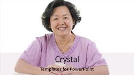  Presentation with senior asian - Presentation design featuring holding a glass soy milk background and a lemonade colored foreground