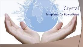  Presentation with hand holding earth - 