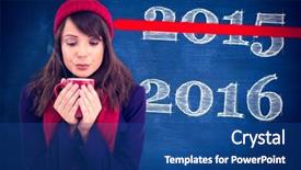  Presentation with festive - Audience pleasing slide set consisting of holding a mug against blue backdrop and a  colored foreground