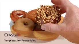  Presentation with peanut - Presentation theme enhanced with holding a peanut and choclate background and a red colored foreground