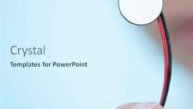  Presentation with piezoelectric - Slide deck consisting of holding-a-piezoelectric-ultrasonic-emitter background and a cool aqua colored foreground